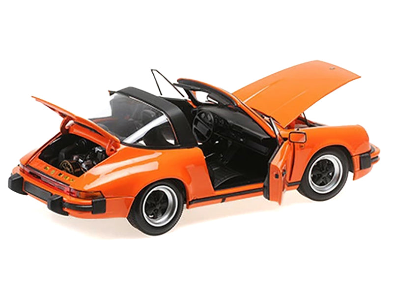 1983 Porsche 911 Carrera Targa 3.2 Orange 1/18 Diecast Model Car by Minichamps-DiecastModeler.com