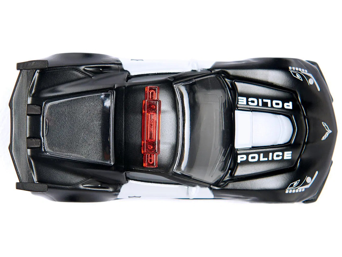 Chevrolet Corvette ZR1 Police Car Black and White Diecast Model Car by Siku-DiecastModeler.com
