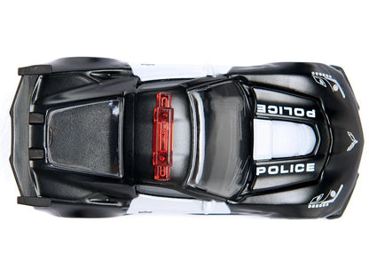 Chevrolet Corvette ZR1 Police Car Black and White Diecast Model Car by Siku-DiecastModeler.com