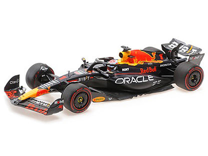 Red Bull Racing RB19 #1 Max Verstappen "Oracle" 2nd Place F1 Formula One Sprint Race "Qatar GP" (2023) with Driver Limited Edition to 480 pieces Worldwide 1/18 Diecast Model Car by Minichamps
