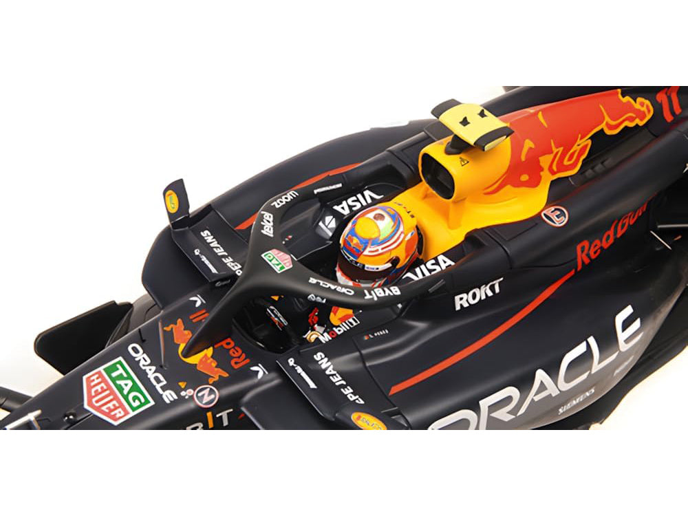 Red Bull Racing RB20 #11 Sergio Perez "Oracle" 2nd Place F1 Formula One "Bahrain GP" (2024) with Driver Limited Edition to 180 pieces Worldwide 1/18 Diecast Model Car by Minichamps