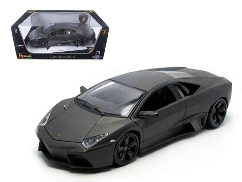 Lamborghini Reventon Dark Matt Gray 1/18 Diecast Model Car by Bburago-DiecastModeler.com
