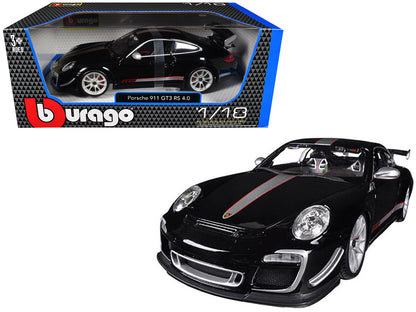 Porsche 911 GT3 RS 4.0 Black 1/18 Diecast Model Car by Bburago-DiecastModeler.com