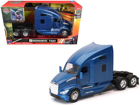Kenworth T680 Truck Tractor Blue Metallic "Long Haul Truckers" Series 1/32 Diecast Model by New Ray