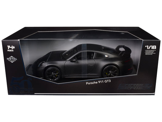 Porsche 911 GT3 Carbon Fiber "Carbon Series - Bburago 50th Anniversary" 1/18 Diecast Model Car by Bburago