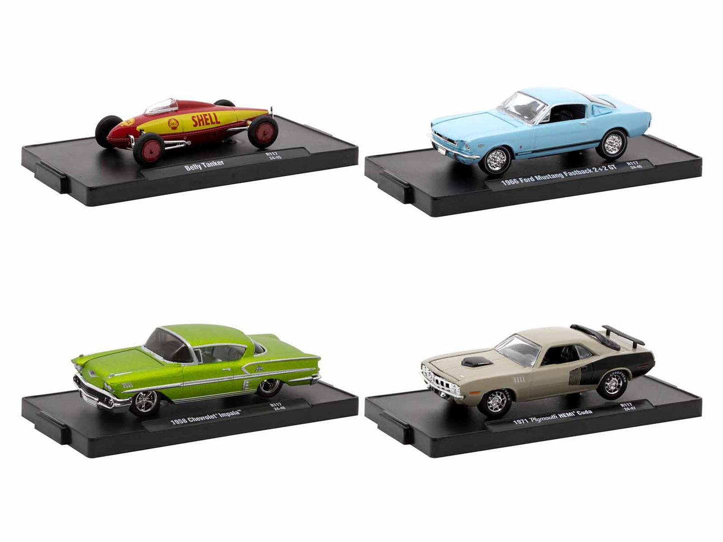 "Auto-Drivers" Set of 4 pieces in Blister Packs Release 117 Limited Edition to 7000 pieces Worldwide 1/64 Diecast Model Cars by M2 Machines-DiecastModeler.com