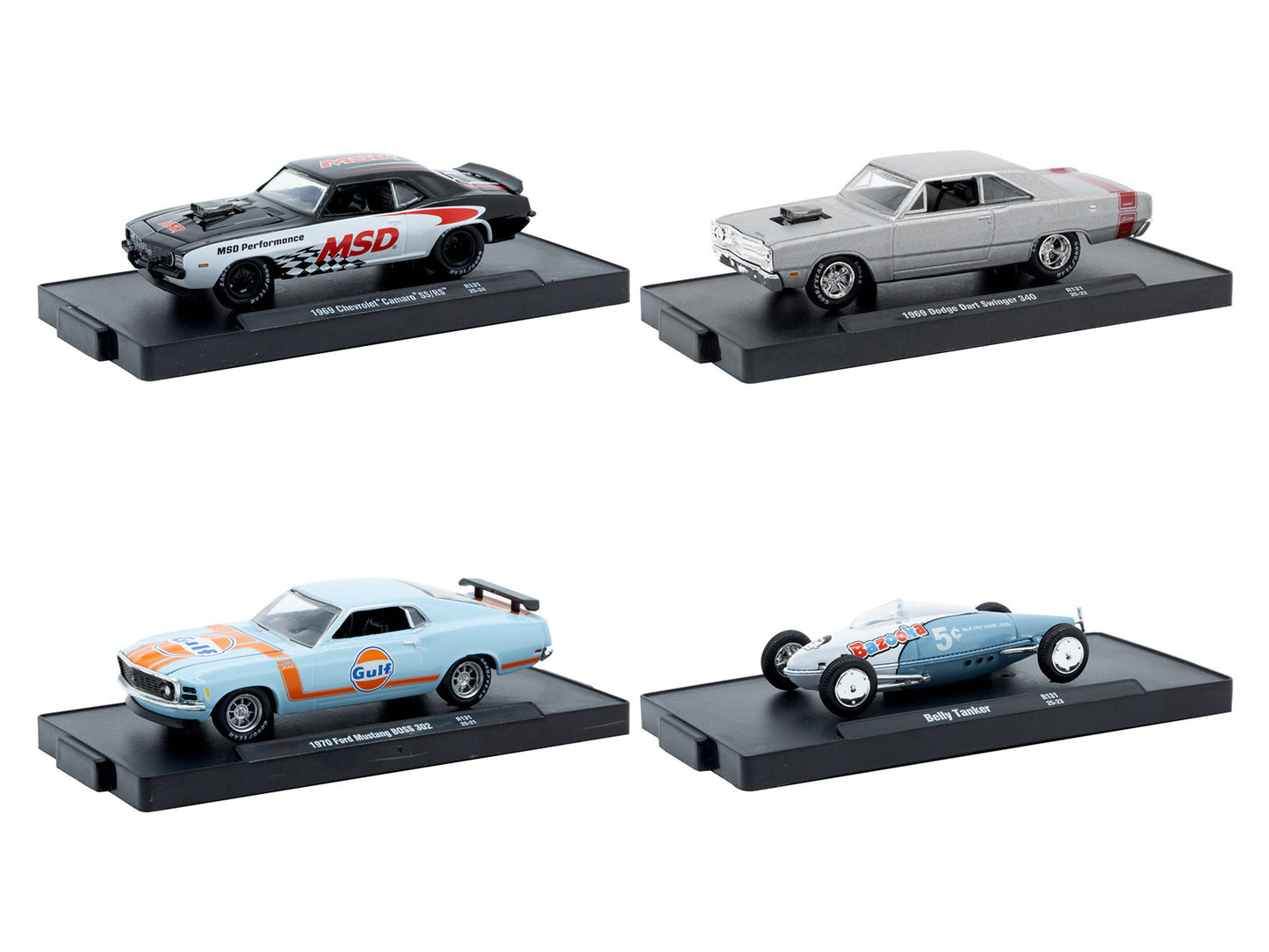 "Auto-Drivers" Set of 4 pieces in Blister Packs Release 131 Limited Edition to 7500 pieces Worldwide 1/64 Diecast Model Cars by M2 Machines