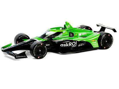 Dallara IndyCar #21 Rinus VeeKay "Risk On International" Ed Carpenter Racing "NTT IndyCar Series" (2024) 1/18 Diecast Model Car by Greenlight-DiecastModeler.com