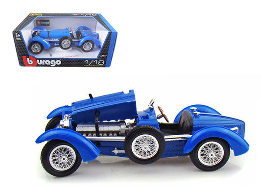 1934 Bugatti Type 59 Blue 1/18 Diecast Model Car by Bburago-DiecastModeler.com