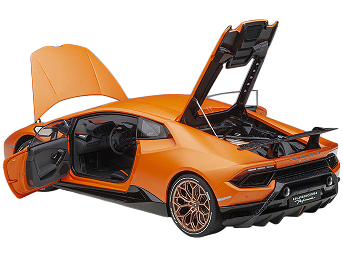 Lamborghini Huracan Performante Arancio Anthaeus / Matt Orange with Copper Wheels 1/12 Model Car by Autoart-DiecastModeler.com