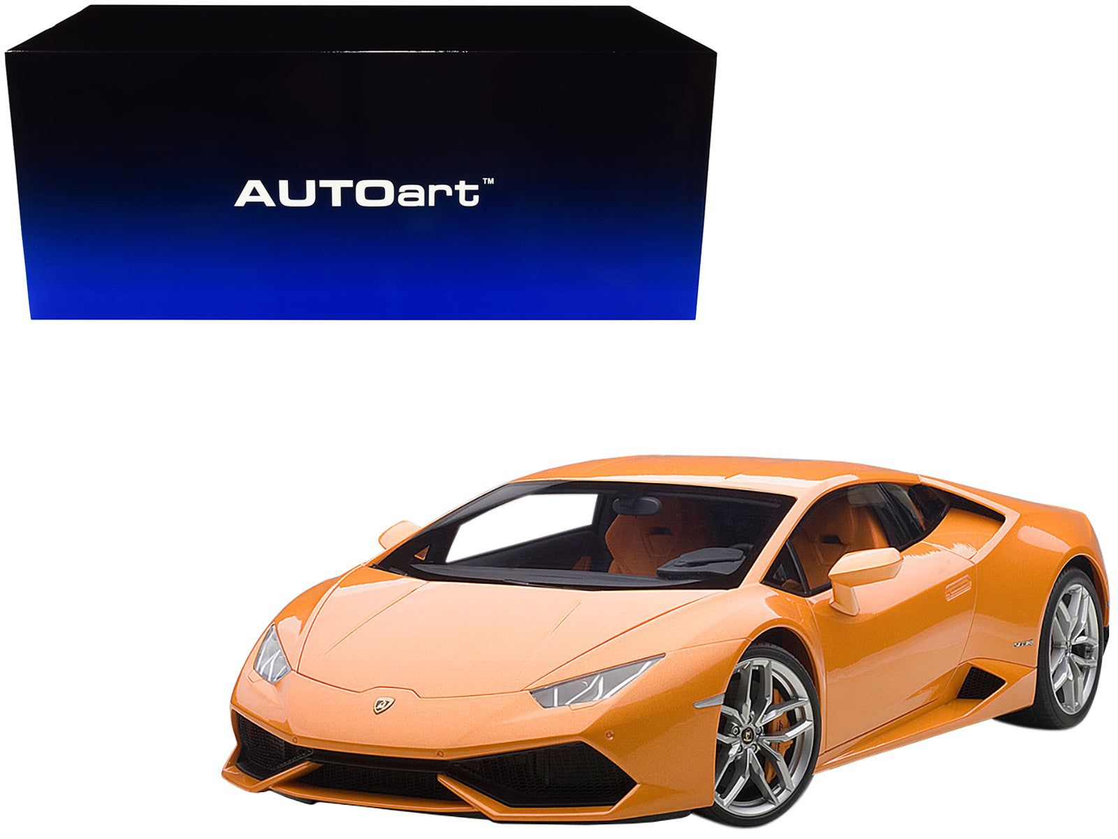 Lamborghini Huracan LP610-4 Arancio Borealis 4-Layer/Pearl Metallic Orange 1/12 Model Car by Autoart-DiecastModeler.com