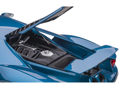 2017 Ford GT Liquid Blue Metallic 1/12 Model Car by Autoart-DiecastModeler.com