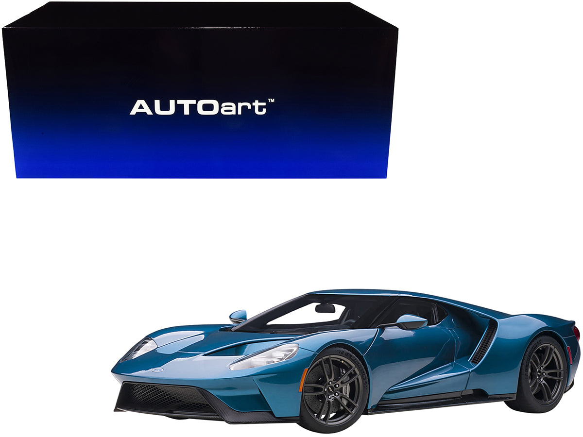 2017 Ford GT Liquid Blue Metallic 1/12 Model Car by Autoart-DiecastModeler.com
