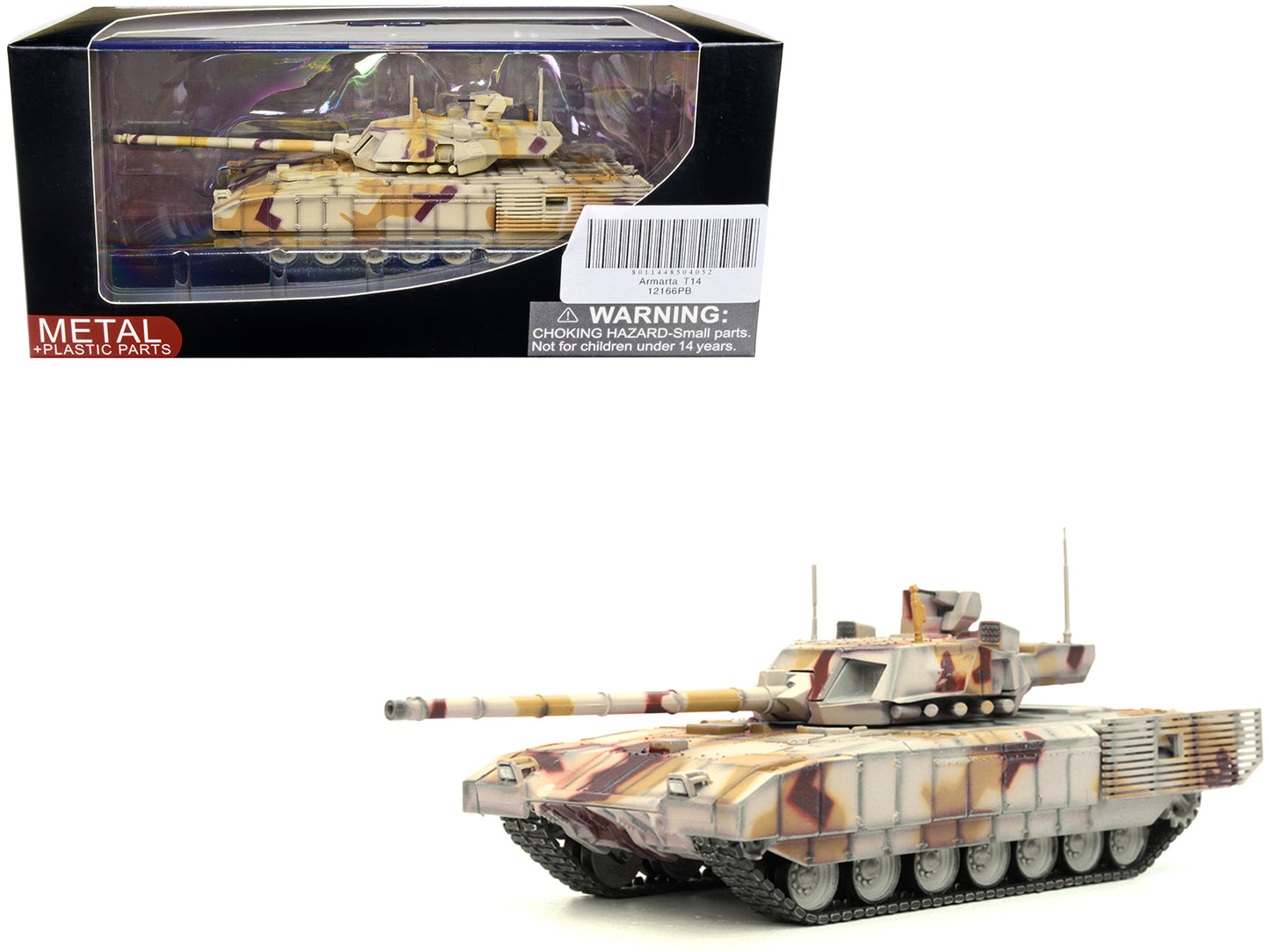 Russian T14 Armata MBT (Main Battle Tank) Multi-Desert Camouflage "Armor Premium" Series 1/72 Diecast Model by Panzerkampf-DiecastModeler.com
