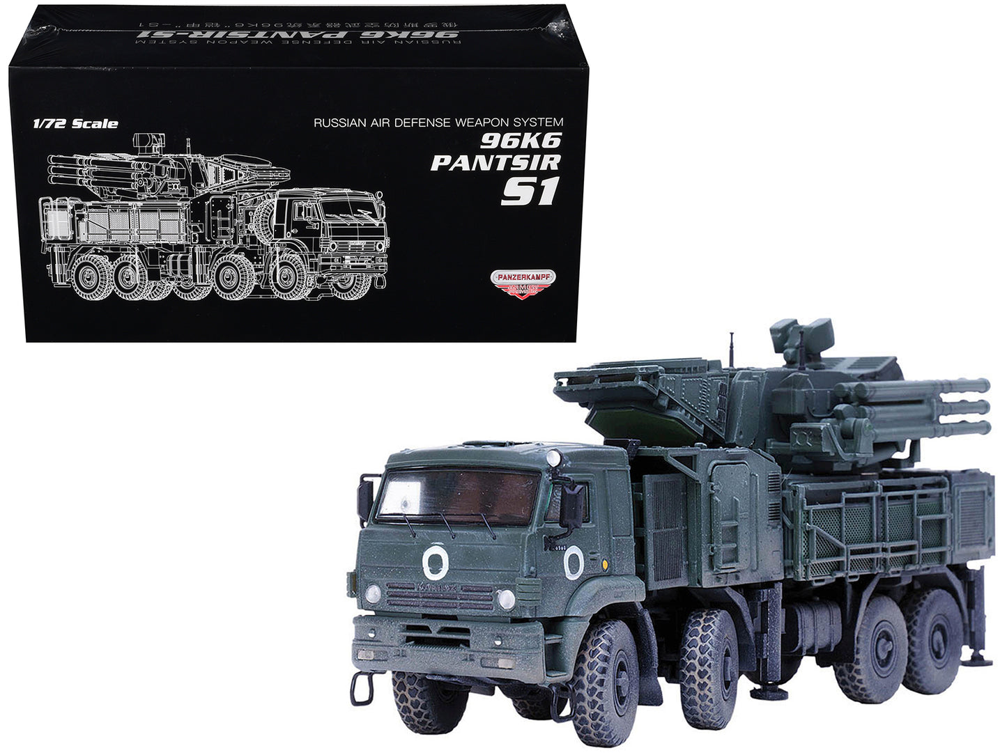 Pantsir S1 96K6 Self-Propelled Air Defense Weapon System "Ukraine War" Russian Army "Armor Premium" Series 1/72 Diecast Model by Panzerkampf-DiecastModeler.com