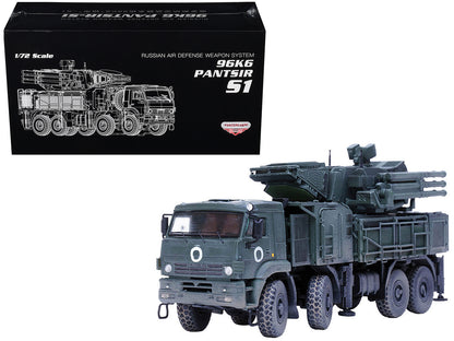 Pantsir S1 96K6 Self-Propelled Air Defense Weapon System "Ukraine War" Russian Army "Armor Premium" Series 1/72 Diecast Model by Panzerkampf-DiecastModeler.com