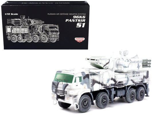 Pantsir S1 96K6 Self-Propelled Air Defense Weapon System Winter Camouflage "Russia's Arctic Forces" "Armor Premium" Series 1/72 Diecast Model by Panzerkampf-DiecastModeler.com