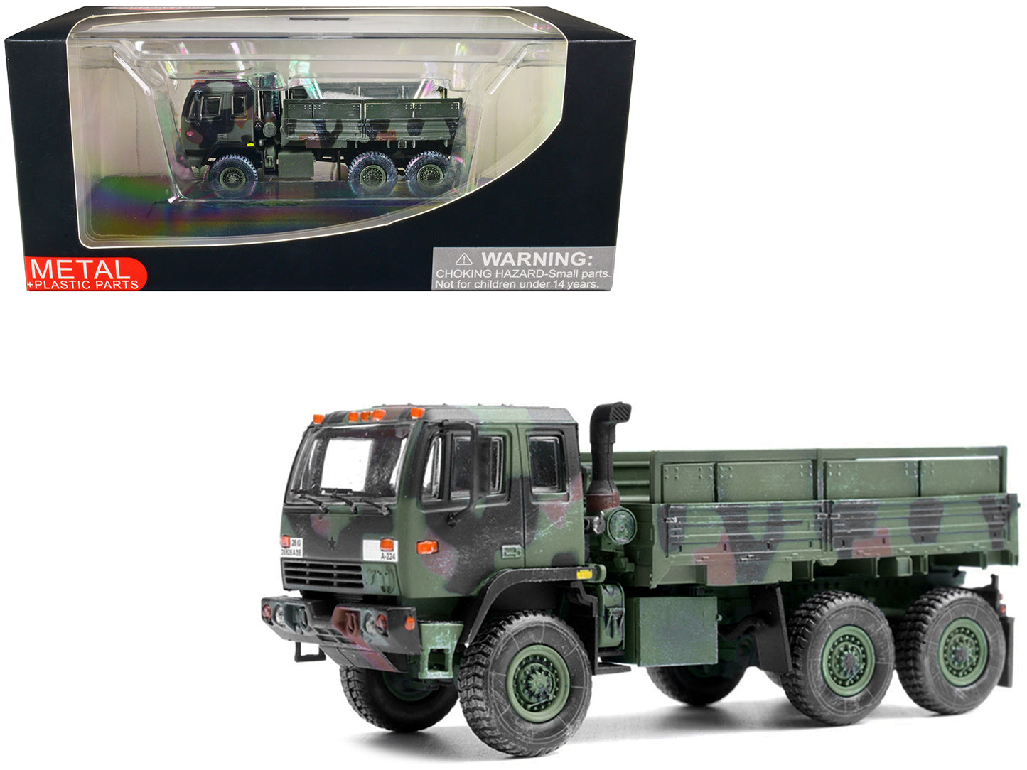 M1083 MTV (Medium Tactical Vehicle) Standard Cargo Truck NATO Camouflage "US Army" "Armor Premium" Series 1/72 Diecast Model by Panzerkampf-DiecastModeler.com