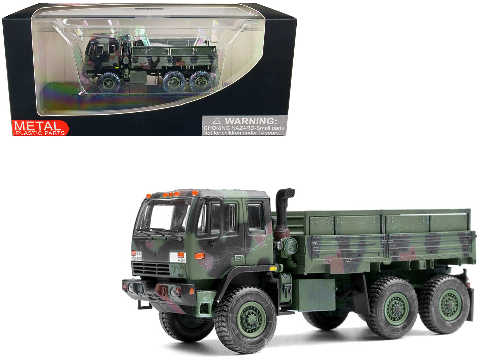 M1083 MTV (Medium Tactical Vehicle) Standard Cargo Truck NATO Camouflage "US Army" "Armor Premium" Series 1/72 Diecast Model by Panzerkampf-DiecastModeler.com