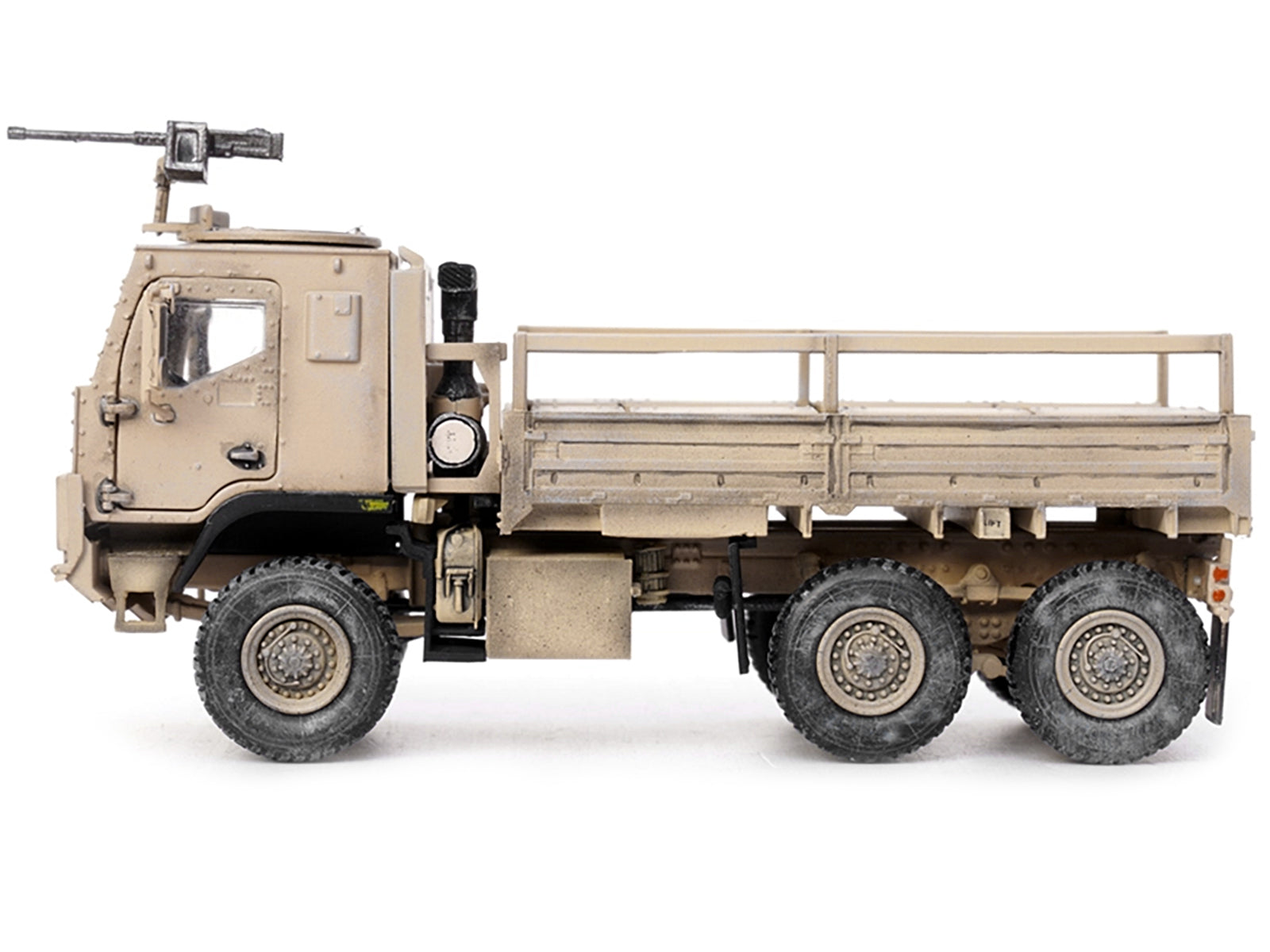 M1083 MTV (Medium Tactical Vehicle) Armored Cab Cargo Truck with Turret Desert Camouflage "US Army" "Armor Premium" Series 1/72 Diecast Model by Panzerkampf-DiecastModeler.com