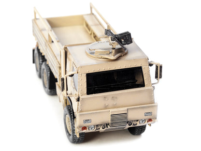 M1083 MTV (Medium Tactical Vehicle) Armored Cab Cargo Truck with Turret Desert Camouflage "US Army" "Armor Premium" Series 1/72 Diecast Model by Panzerkampf-DiecastModeler.com