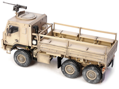 M1083 MTV (Medium Tactical Vehicle) Armored Cab Cargo Truck with Turret Desert Camouflage "US Army" "Armor Premium" Series 1/72 Diecast Model by Panzerkampf-DiecastModeler.com