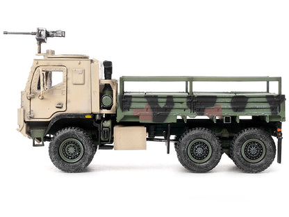 M1083 MTV (Medium Tactical Vehicle) Armored Cab Cargo Truck with Turret NATO Camouflage "US Army" "Armor Premium" Series 1/72 Diecast Model by Panzerkampf-DiecastModeler.com