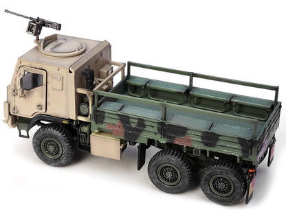 M1083 MTV (Medium Tactical Vehicle) Armored Cab Cargo Truck with Turret NATO Camouflage "US Army" "Armor Premium" Series 1/72 Diecast Model by Panzerkampf-DiecastModeler.com