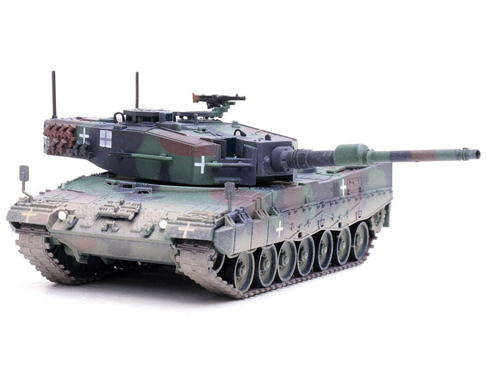 Leopard 2A4 Main Battle Tank with Snorkel "3-Tone Camouflage" Ukrainian Army "Armor Premium" Series 1/72 Diecast Model by Panzerkampf-DiecastModeler.com