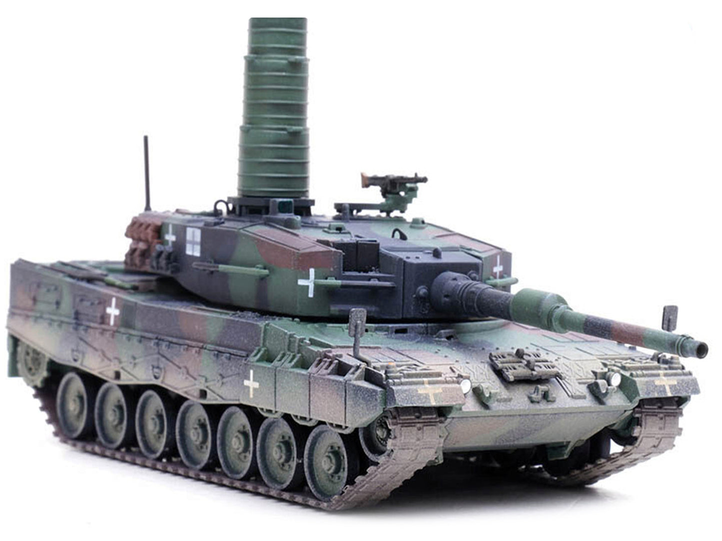 Leopard 2A4 Main Battle Tank with Snorkel "3-Tone Camouflage" Ukrainian Army "Armor Premium" Series 1/72 Diecast Model by Panzerkampf-DiecastModeler.com