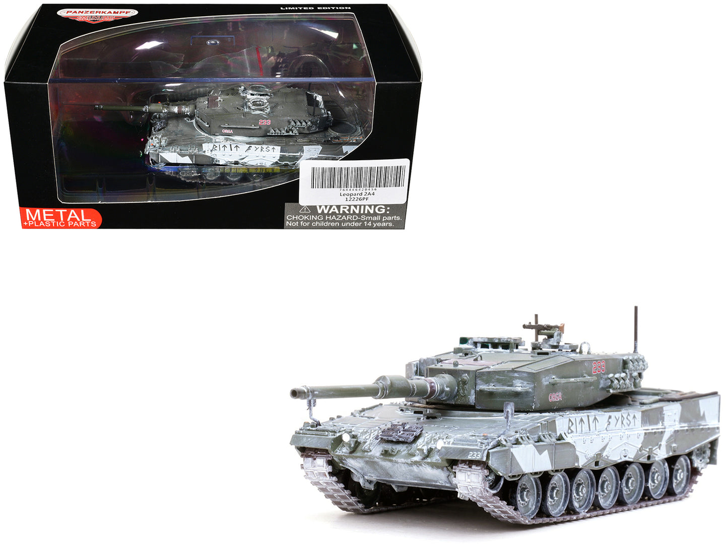 Leopard 2A4 Main Battle Tank with Snorkel "Winter Camouflage" Norwegian Army "Armor Premium" Series 1/72 Diecast Model by Panzerkampf-DiecastModeler.com