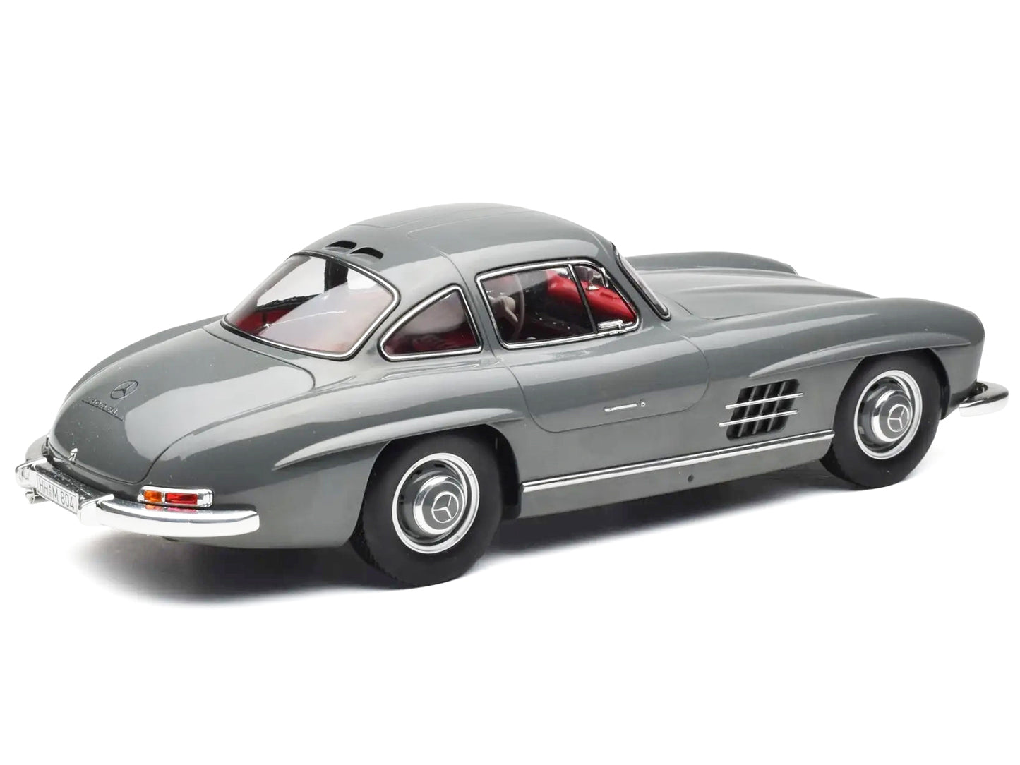 1954 Mercedes-Benz 300 SL Graphite Gray with Red Interior Limited Edition to 500 pieces Worldwide 1/12 Diecast Model Car by Norev
