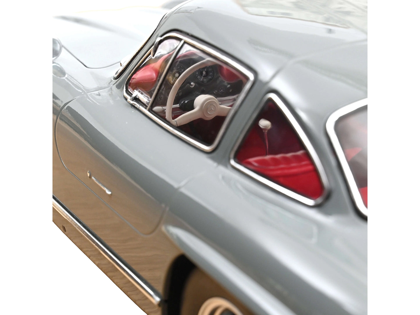 1954 Mercedes-Benz 300 SL Graphite Gray with Red Interior Limited Edition to 500 pieces Worldwide 1/12 Diecast Model Car by Norev