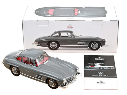 1954 Mercedes-Benz 300 SL Graphite Gray with Red Interior Limited Edition to 500 pieces Worldwide 1/12 Diecast Model Car by Norev