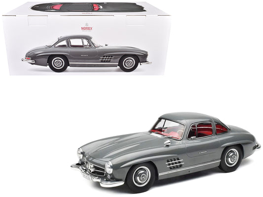 1954 Mercedes-Benz 300 SL Graphite Gray with Red Interior Limited Edition to 500 pieces Worldwide 1/12 Diecast Model Car by Norev