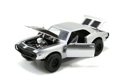 Roman's Chevrolet Camaro Z/28 Silver "Fast & Furious 7" Movie 1/24 Diecast Model Car by Jada
