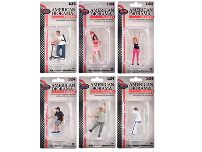 "Figure24 Series 2" 6 piece Figure Set for 1/24 Scale Models by American Diorama-DiecastModeler.com