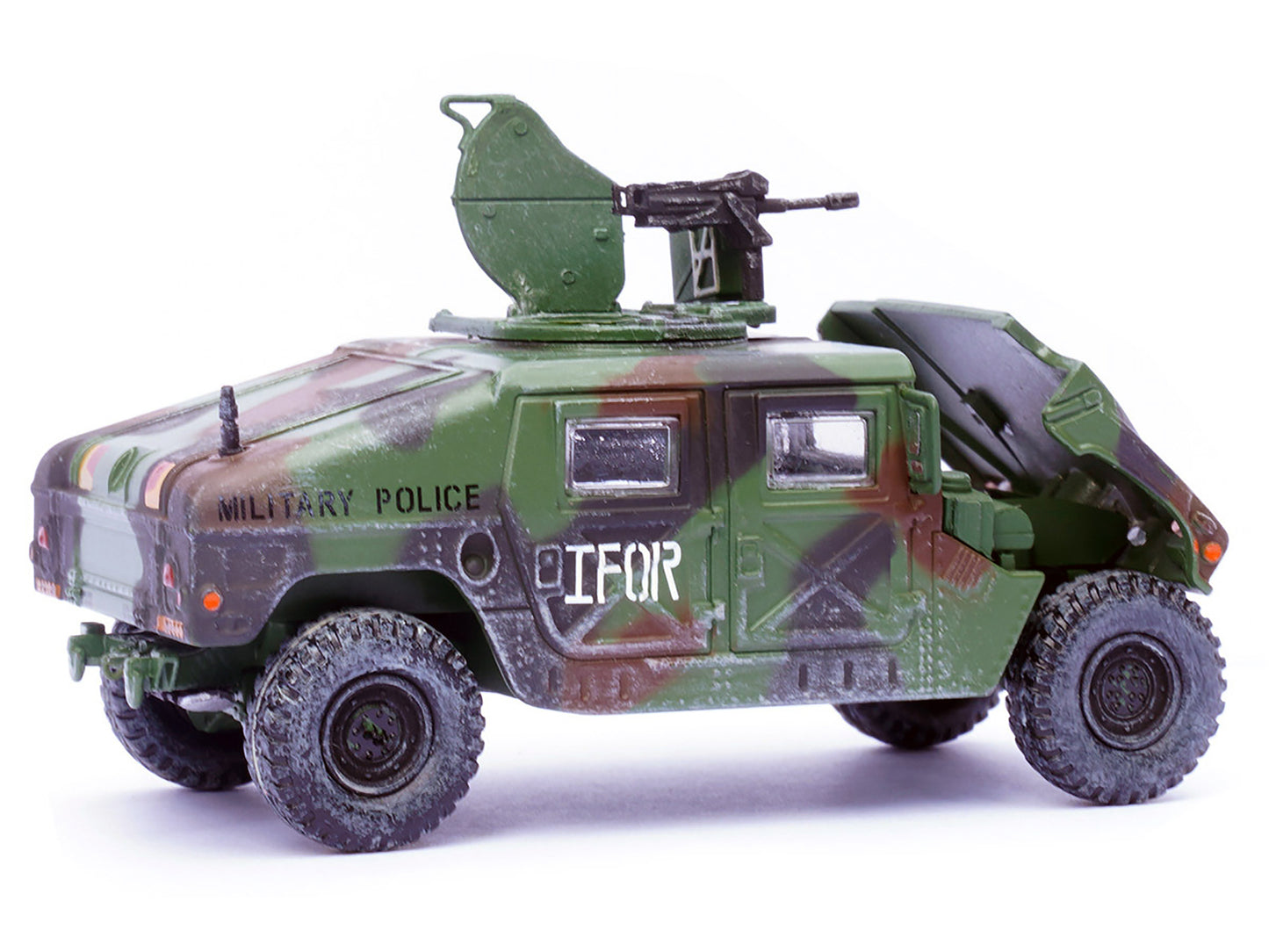 M988 Modern 4×4 Utility Vehicle with Grenade Launcher Camouflage "Military Police 65th Company 519th MP Battalion IFOR HQ ARRC Forward Brcko Bosnia and Herzegovina" (1996) "Military Miniature" Series 1/64 Diecast Model by Panzerkampf-DiecastModeler.com