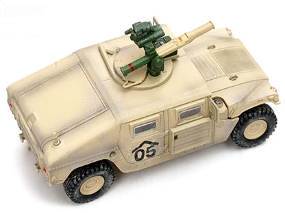 M1046 HUMVEE Tow Missile Carrier Desert Camouflage "E Troop 9th Regiment 2nd Brigade Combat Team 3rd Infantry Division (Mechanized) Iraq" (2003) "Military Miniature" Series 1/64 Diecast Model by Panzerkampf-DiecastModeler.com