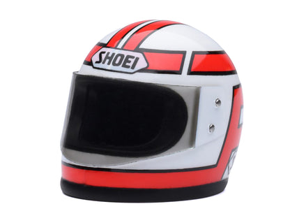 Honda NSR500 WGP500 Motorcycle #56 Red and White with Helmet "Baribari Legend" (1986) OVA 1/12 Model by Autoart