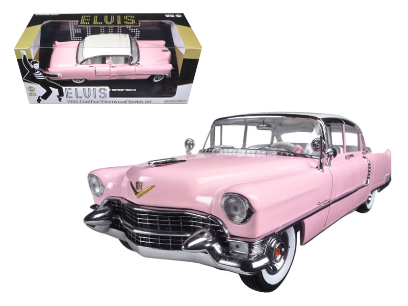 1955 Pink Cadillac Fleetwood Series 60 Special "Elvis Presley" 1/18 Diecast Model Car by Greenlight-DiecastModeler.com
