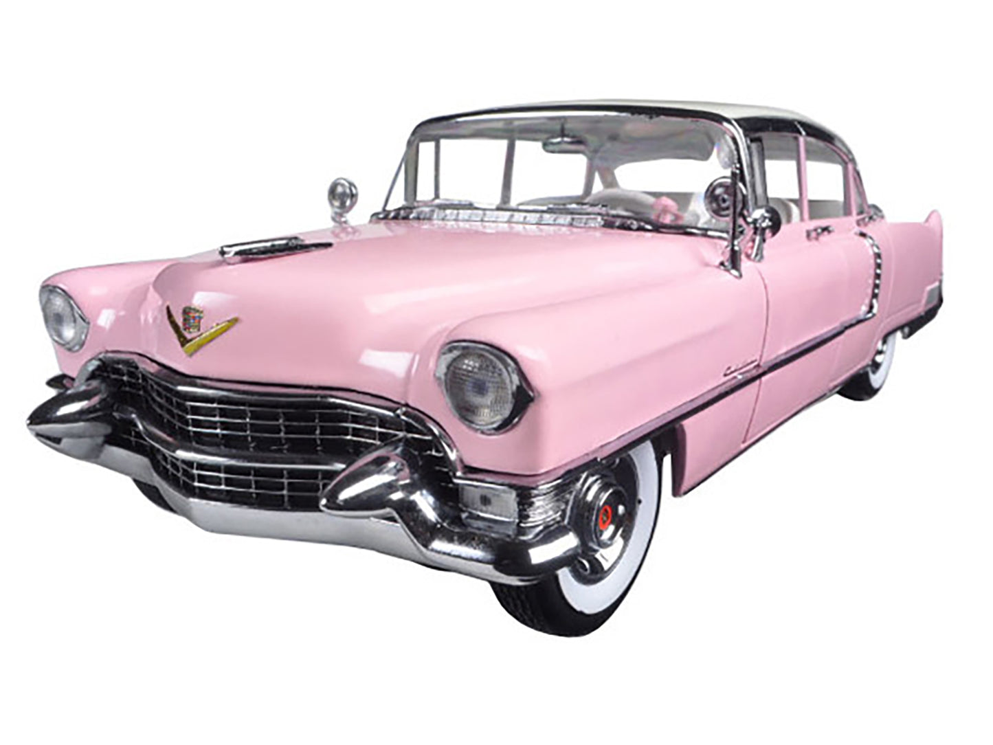 1955 Pink Cadillac Fleetwood Series 60 Special "Elvis Presley" 1/18 Diecast Model Car by Greenlight-DiecastModeler.com