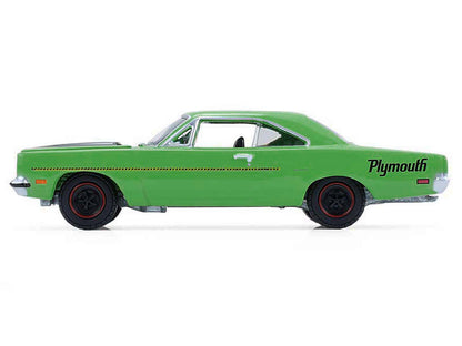 1970 Plymouth Road Runner Green with Black Hood Stripe "GreenLight Muscle" Series 30 1/64 Diecast Model Car by Greenlight