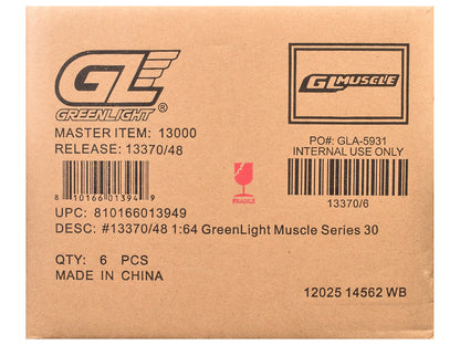 "GreenLight Muscle" Series 30 Set of 6 pieces 1/64 Diecast Model Cars by Greenlight