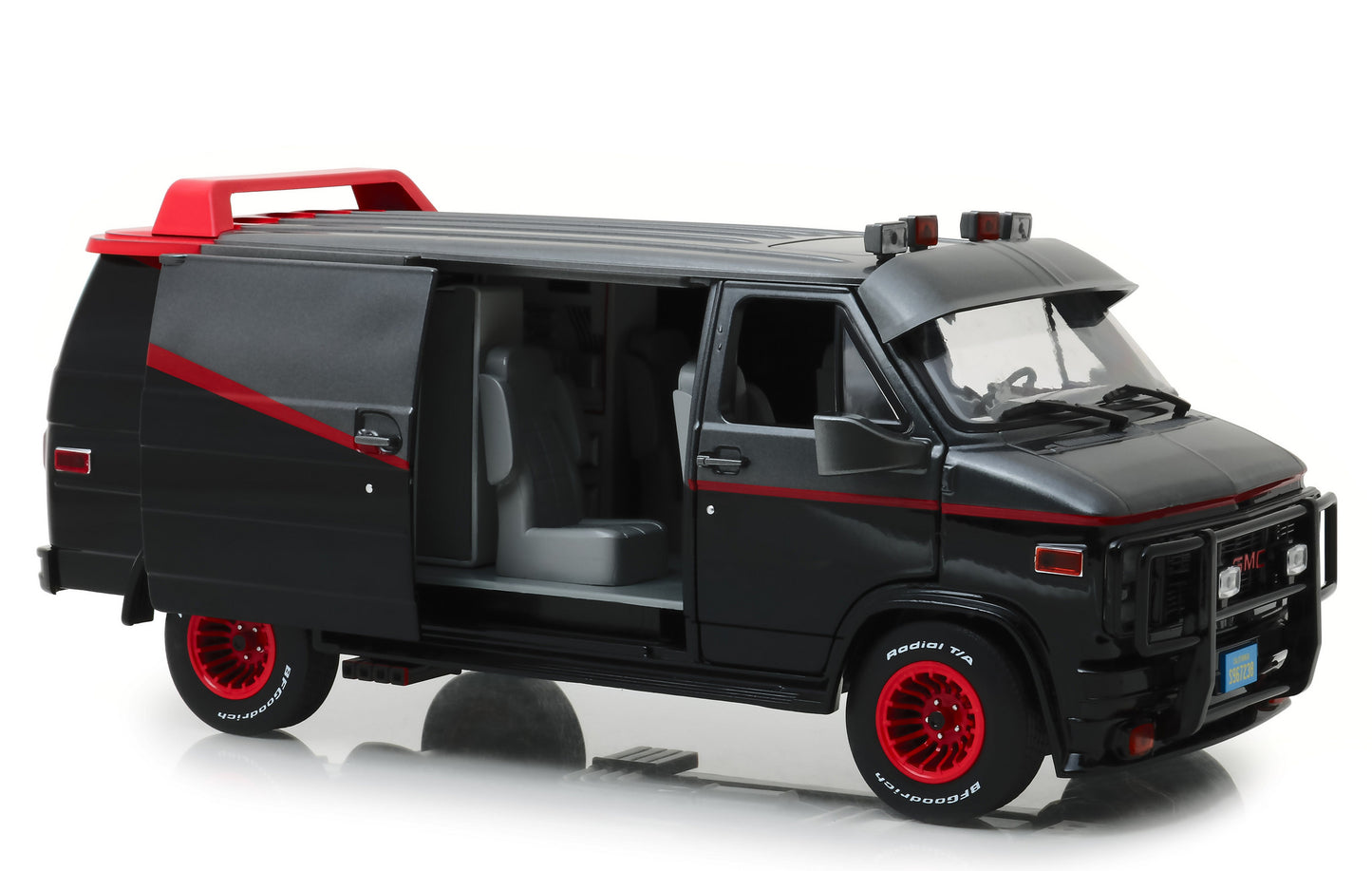 1983 GMC Vandura Black "The A-Team" (1983-1987) TV Series 1/18 Diecast Model Car by Greenlight