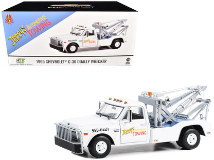 1969 Chevrolet C-30 Dually Wrecker Jerry’s Towing "Fall Guy Stuntman Association" "The Fall Guy" (1981-1986) TV Series 1/18 Diecast Model Car by Greenlight