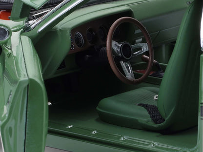 1970 Dodge Challenger R/T Hemi F8 Green with Black Stripes and Green Interior "Mr. Norm's Challenger" 1/18 Diecast Model Car by Greenlight