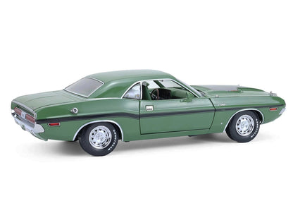 1970 Dodge Challenger R/T Hemi F8 Green with Black Stripes and Green Interior "Mr. Norm's Challenger" 1/18 Diecast Model Car by Greenlight-DiecastModeler.com