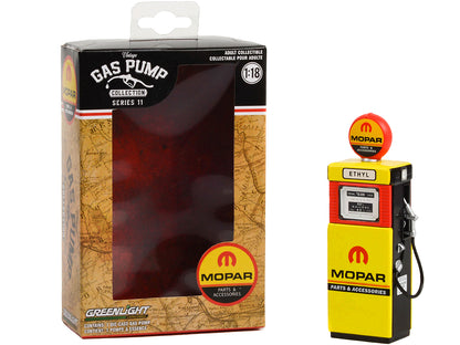 1951 Wayne 505 Gas Pump "MOPAR Parts & Accessories" Yellow "Vintage Gas Pumps" Series 11 1/18 Diecast Model by Greenlight-DiecastModeler.com