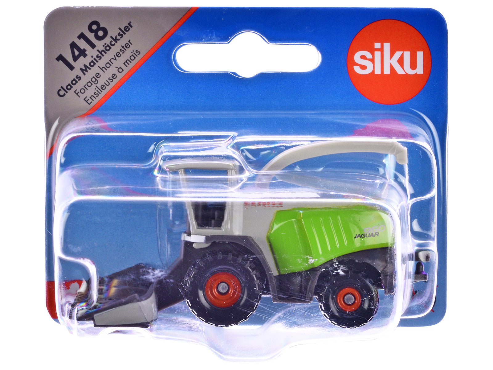 Claas 960 Jaguar Forage Harvester Green and Gray Diecast Model by Siku-DiecastModeler.com
